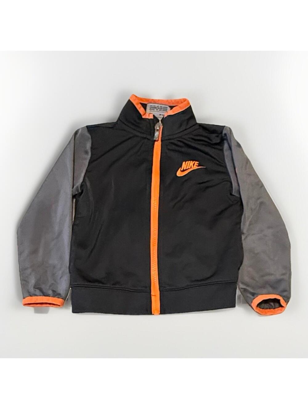 Nike‎ Multicolor Long Sleeve Track Jacket Toddlers Size 24 Months Black & Orange